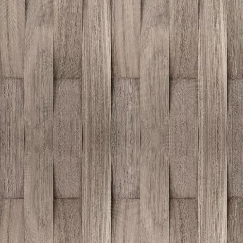 LZH-LP Papier Peint Autocollant, 44x600CM Grain Bois Gris Ombres Lumineuses Papier Contact Décoller Coller Vinyle Film Décoratif Amovible pour Armoires Murales