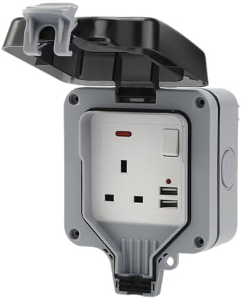 Außensteckdose Set Wandsteckdose Wasserdicht Wandsteckdose IP66 USB Ladebuchse Wetterfeste Steckdosenabdeckung Steckdosen-Abdeckung Wasserdicht Steckdose Steckdose Abdeckung USB Steckdose Steckdose