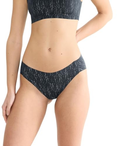 Sloggi Femmes Zero Feel 2.0 Festive High Leg Briefs, Combinaison Noire, S, Combinaison Noire., S