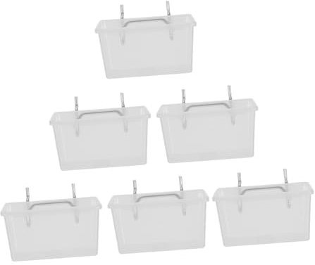 HOMSFOU 6pièces Lot de Bacs De Rangement Panneau Perforé avec Crochets Forme Carrée pour Accessoires Et Outils Organisateur Mural