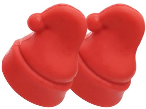 Healvian 2pezzi Tappi in Silicone per Bottiglie di Vino Tappi per Bottiglie Forma di Cappello di Babbo Natale Adatti per Sigillare di Bibite Olio Birra Vino e Aceto