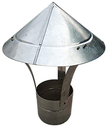 Dachhaube, 70, 200 mm Durchmesser, Lüftungskappe, Regenhut, Haube, 150 mm