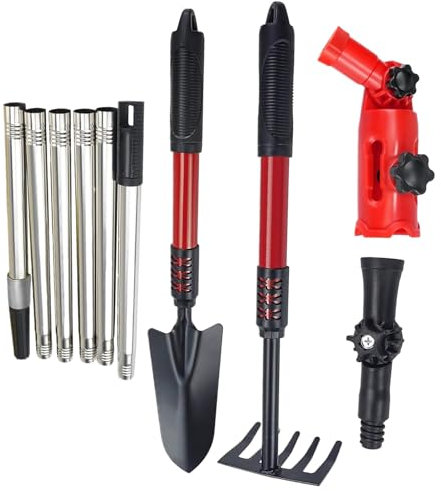 Kit de Nettoyage pour Gouttières,Pelle De Nettoyage Télescopique avec Perches Extension - Kit de Drainage de Toiture Garde-Sol pour l'Entretien Extérieur de la Maison