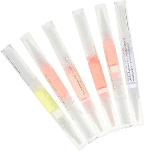 Beaupretty 6 Bolígrafos para Cutículas de Manicura Aceite Nutritivo para Uñas y Epidermis, Plástico Resistente, Previene Callosidades Agrietadas, Adecuado para Cuidado Diario