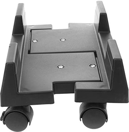 LALAFINA Soporte CPU Móvil con Ruedas Estante de Ordenador Rack de Almacenamiento para PC de Instalar y Mover Construcción Estable y Resistente para de Trabajo