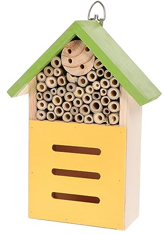 VICASKY Holzhaus für Bienen Bienenzuchthütte aus Holz Holzkasten als Marienkäfer-lebensraum Holzhabitat für Insekten