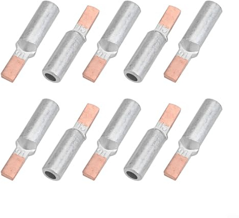 10 Stück Kupfer-Aluminium-Klemmleiste DTLC-16 16 mm² Kabel-Crimpverbinder für Leitungsschutzschalter Drahtverbindung