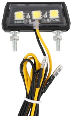 Jecdfs 1 Stück Universal Motorrad LED Kennzeichenleuchte, 12V Wasserdicht Rücklicht mit 3 Hellen LEDs, für Motorräder, ATVs, Mopeds, Quads und Custom-Anwendungen