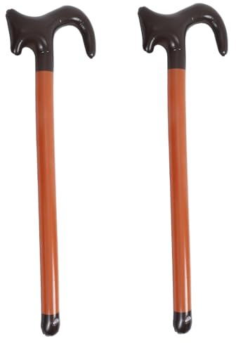 Baluue 2 Stück Aufblasbare Krücken Party Deko Aufblasbare Gehhilfe Fasching Kostüm Requisiten Bühne Langlebig für Schwimmbad Strand Weihnachten Halloween
