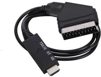 KNNGZTSSR Convertisseur péritel 1080p vers HDTV, Adaptateur de câble vidéo 1080p 60 Hz, convertisseur d'affichage, câble de Conversion de Moniteur