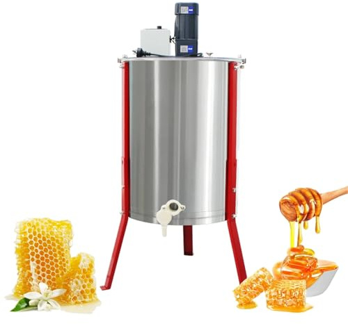 Extracteur de miel électrique à 4 cadres, extracteur à tambour rotatif pour nid d'abeilles, équipement d'extraction apicole, centrifugeuse pour rucher, extrait facilement le miel sucré