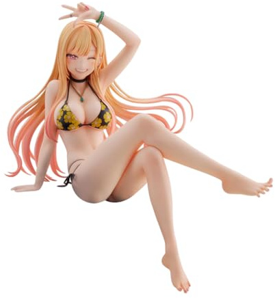 DEXSHUN Kitagawa Marin Anime Figura Traje de Baño Kitagawa Marin Figuras Modelo Estatua Escultura de PVC Coleccionable Adornos de Escritorio Figura 19 cm