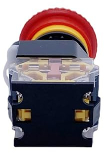 1 interruptor de botón pulsador de emergencia de 10 A, 380 V, 22 mm, con cabezal autoblocante, 1 NA, 1 NC, LA38-11ZS(STOP)