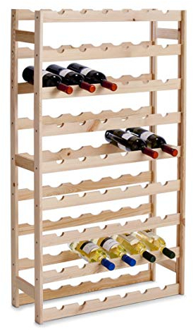 Impag Zeller 13165 Flaschenregal für 54 Flaschen, Kiefer / 67,5 x 25 x 118