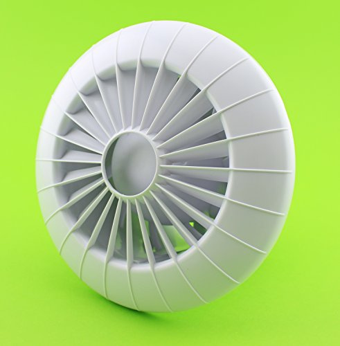 Wand Decken Ventilator Ø 120 mm mit Kugellager Badlüfter Lüfter Deckenlüfter aRidS 12 cm Wandlüfter Badventilator Einbaulüfter Bad Küche leise Raumlüfter Abluft Dauerbetrieb geeignet