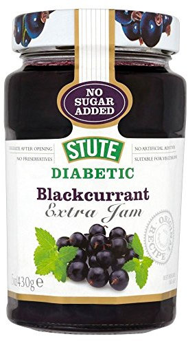 Stute Sin Adición De Azúcar Mermelada De Grosella Negra Diabética (430g) (Paquete de 2)