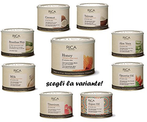 CERA DEPILATORIA RICA 400ml PROFESSIONALE DIVERSE VARIANTI DEPILAZIONE CERETTA LIPOSOLUBILE EPILAZIONE ESTETISTA (MIELE)