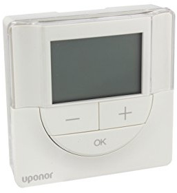Uponor 1086977 SMatrix Wave T-148 Programmierbarer Thermostat mit Kabel | Raumregler, Raumtemperaturregler für Fußbodenheizung