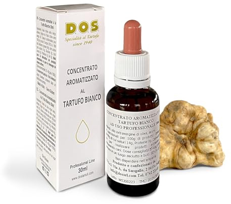 Concentrato aromatizzato al Tartufo Bianco 30 ml Extra forte ad uso Professionale - Concentrato al Tartufo - Olio Extravergine di Oliva - D.O.S. Specialità al Tartufo since 1940