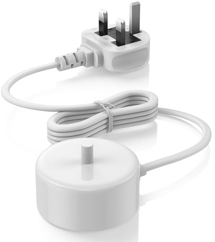 for Philips Sonicare Electric Toothbrush HX6100 Charger Base Replacement | Power Adapter Cable,for HX3000 HX6000 HX8000 Series,IP67 Waterproof,Induction Charging,Travel Charging UK Plug