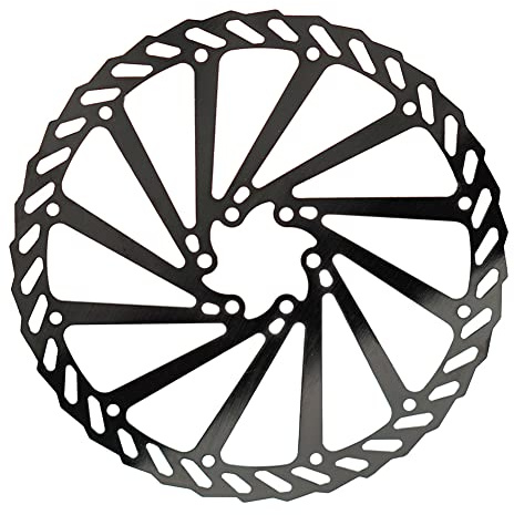 URFEDA Fahrrad Bremsscheibe 160mm 6 Loch Edelstahl Fahrrad Scheibenbremse mit 6 Schrauben Universeller Bremsscheibe für die meisten Fahrrad Rennrad Mountainbike BMX MTB, Schwarz, Durchmesser: 44mm