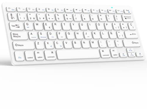 KBCASE Teclado Bluetooth, Teclado Inalámbrico Español para Tablet iPad/iOS/Android/Windows/iPad Pro/iPad Air/iPad Mini, Samsung,Lenovo,Huawei,iPhone y Otros Dispositivos Bluetooth