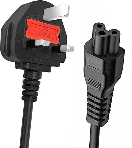 Power Cable 3 Pin Power Leads Cords Replacement for Laptop Adapter Charger Scanners Printers Electric Equipment 1.8m