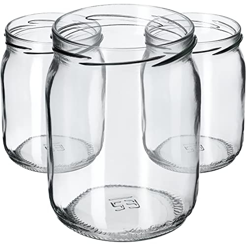 KADAX Lot de 24 bocaux de conservation de 540 ml avec couvercle à visser de 82 mm de diamètre - Pour la préparation et la conservation des repas - Bocaux hermétiques sans couvercle