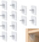 12Pcs Soportes de Estante Autoadhesivos, Soportes Adhesivos para Estanterías, Soporte Balda Autoadhesivas, Soportes Adhesivos Transparentes, Clavijas Adhesivas Transparentes, Soporte Balda Adhesivo