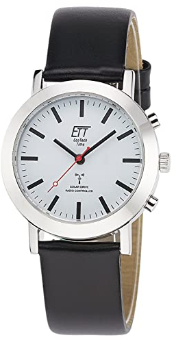 ETT Eco Tech Time Funk-Solar Damenuhr Station Watch mit Lederband ELS-11581-11L