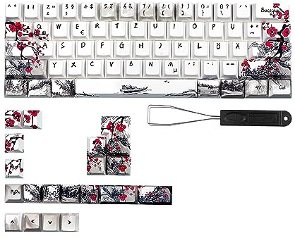 CherryProfile Touches Allemand, Français, Espagne, Japonais, Anglais, DyeSub, 80 touches, CherryProfile Touches CherryProfile Touches de Clavier Qwertz Azerty Touches de Clavier 80 Touches PBT DYESUB