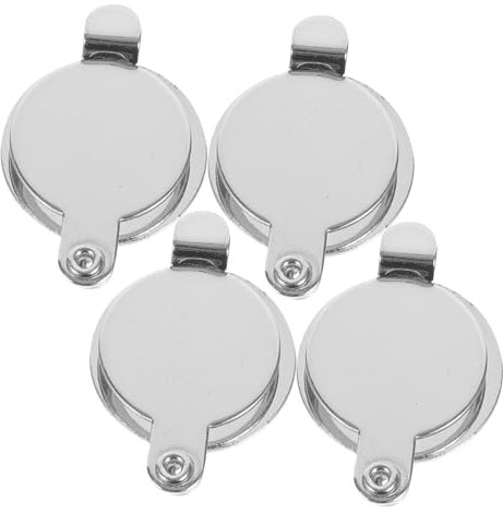 KICHOUSE 4pcs Copper Door Peephole Cover Plate Privacy Shield for Front Door Chrome Finish Security Accessory for Home Use
