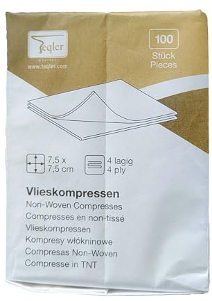 Teqler Compresses non stériles 7,5 x 7,5 cm