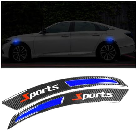 CGEAMDY 2 Piezas Protectores De Puertas Automóviles, Protector Parachoques, Coche Protector De Parachoques Trasero, Protección para Puerta De Coche Puerta Protección Borde Carga(Azul)