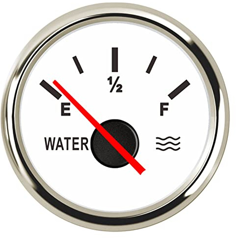 Medidor de Gasoil Deposito, Medidor de nivel de agua de 52mm con luz roja 240-33ohm indicador de nivel de tanque de agua con Sensor de nivel de combustible 100MM 200MM 300MM 400MM,para monitoreo del