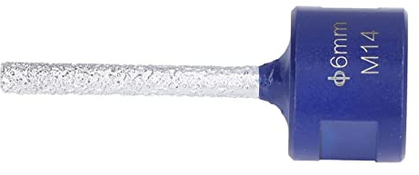 Akozon Broca de Dedo de Diamante para Soldadura Al Vacío, Cortador de Fresado, Rosca M14 para Porcelana, Cerámica Dura, Accesorios Profesionales de 6mm para Uso (6MM)