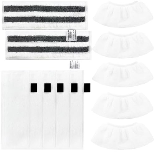 12pcs Panni in Microfibra per Kärcher, Panno a Vapore per Karcher, Panno di Ricambio a Vapore per Karcher, Panni Lavapavimenti per Kär-cher Easyfix SC1 SC2 SC3 SC4 SC5
