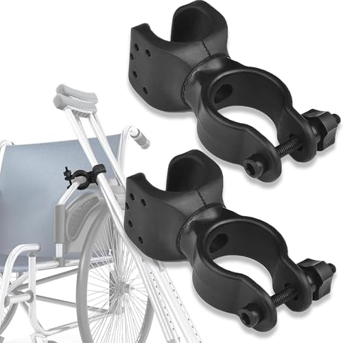 QSLKI Porte Canne d'Aide à La Mobilité, Porte - Canne De Marche, Préhenseur Rotatif à 360 °, Béquille d'Assistance En Fauteuil Roulant, Démontage Rapide Et Pratique Porte - Canne Pour Personnes