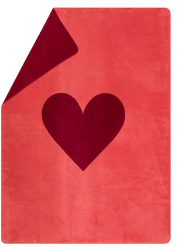 David Fussenegger Kuscheldecke Herz 150x200cm aus Recycling-Baumwolle nachhaltig produziert ÖkoTex100 GRS Made in Austria Farbe Rot