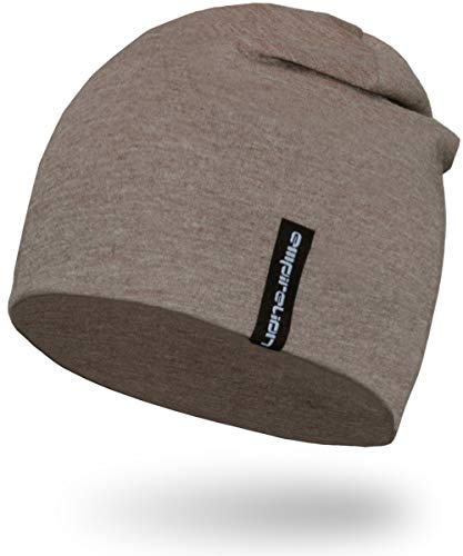 EMPIRELION 9 multifunktionale leichte Running Beanie-Mützen Skull Cap Radsport-Kappen Helmfutter Helm Unterziehmütze Schlaf Kappen für Damen (Braun)