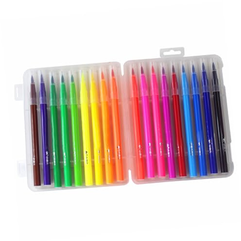 WRITWAA Rotuladores Acuarela Lavables para Colores Sólidos y Suaves Punta Blanda para Dibujo y Pintura Segura sin Manchas Manos para Escuela y Manualidades Infantiles