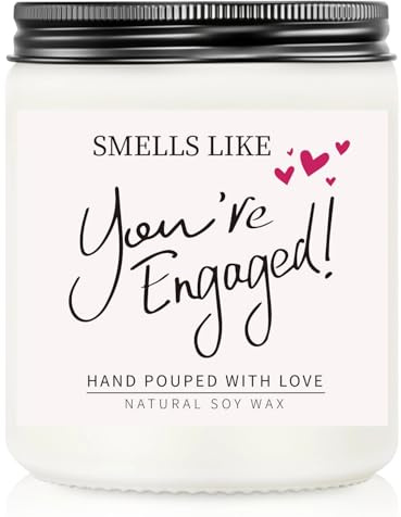 Engagement Gifts for Couple, Lavender Engagement Candle in Glass Jar, Smells Like You're Soy Wax Scented Candles, Romantic Wedding Gifts for Women, 3.5oz
