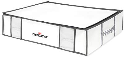 Compactor – Housse de rangement sous vide format extra plat Taille L – Grande capacité - Rangement couettes vêtements et oreillers – Rangement dessous de lit