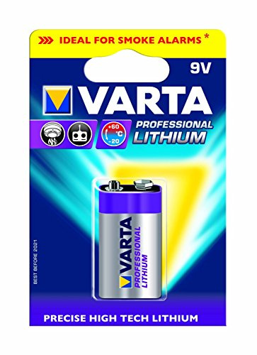 Varta Professional Lithium 9V Litio 9V batería no-recargable - Pilas (Litio, Petaca, 9 V, 9V, 1200 mAh, Plata, Violeta)