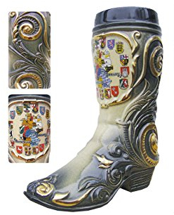 Zöller & Born Jarra de cerveza alemana en forma de vaso tradicional alemana negra, jarra 0,4 litros ZO 1545/600