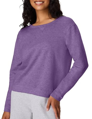 Hanes Women's Crewneck Sweatshirt, Ecosmart Fleece Pullover With V-notch, Sweatshirt for Women Sweatshirt (pack of 1)