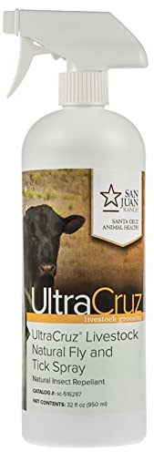 UltraCruz Livestock - Spray natural para moscas y garrapatas, 32 onzas