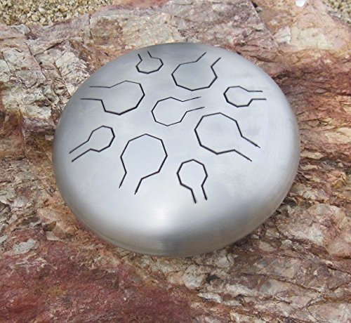 Unlackiert Edelstahl Double VibeDrum – 18 Notes - P - Handpan, Steel Tongue Drum