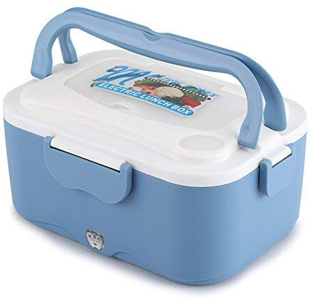 Zerodis Boîte Chauffante Lunch Box pour Voiture Électrique Boîte Déjeuner Thermique de 1.5L Boîte Alimentaires Boîte Repas Revêtement en Isolation pour voyager(24V-Bleu)