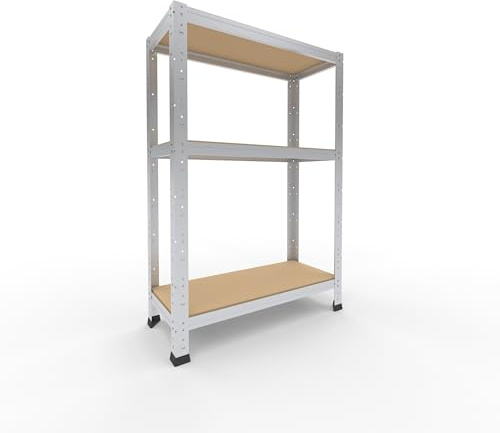 shelfplaza Home 100x70x30cm Schwerlastregal verzinkt mit 3 Böden x 175kg | Kellerregal · Lagerregal · Metallregal · Regale für Kellerraum · Steckregal · Abstellraum Regal